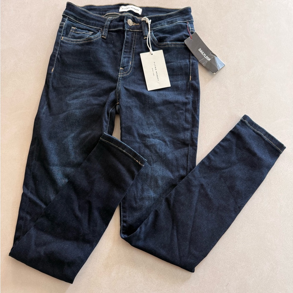 NWT Flying Monkey Black Label Deep Blue Denim